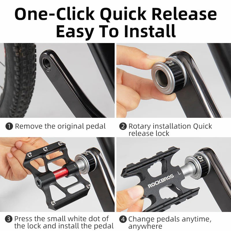 ROCKBROS Quick-Release Bike Pedals