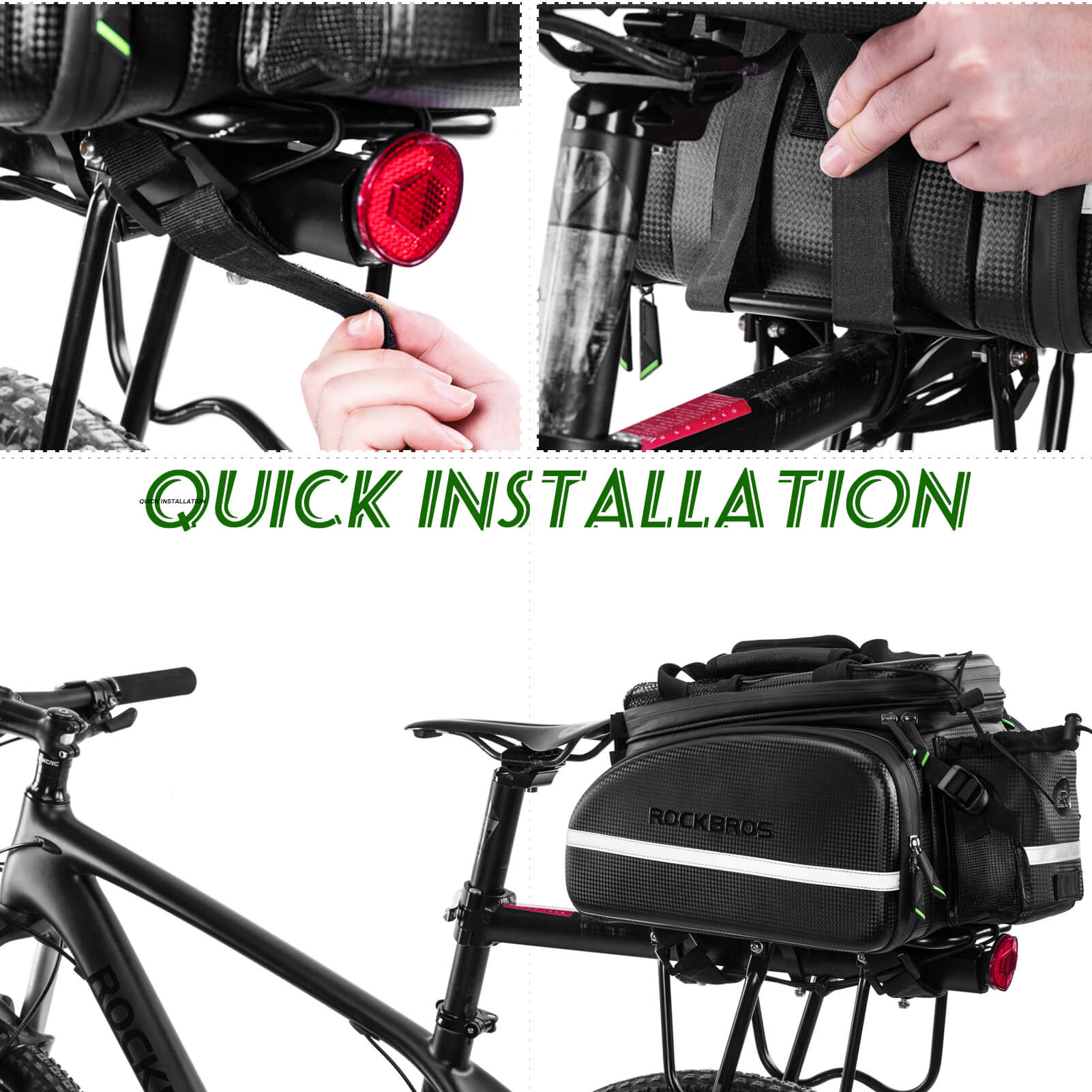 ROCKBROS 35L Multi-Function Rear Rack Trunk