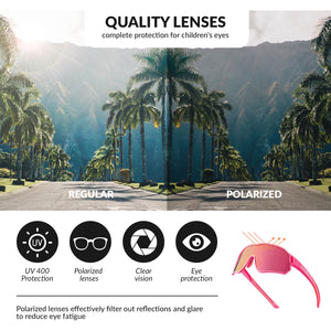 ROCKBROS Kids UV400 Polarized Cycling Sunglasses