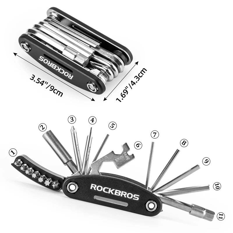 Rockbros 16-in-1 Foldable Bike Repair Tool Kit