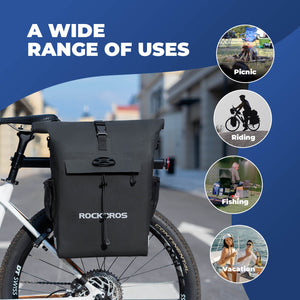 ROCKBROS 18L 2-in-1 Rear Rack Bag & Backpack