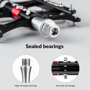 ROCKBROS Aluminum 4 Bearings MTB Bike Pedals