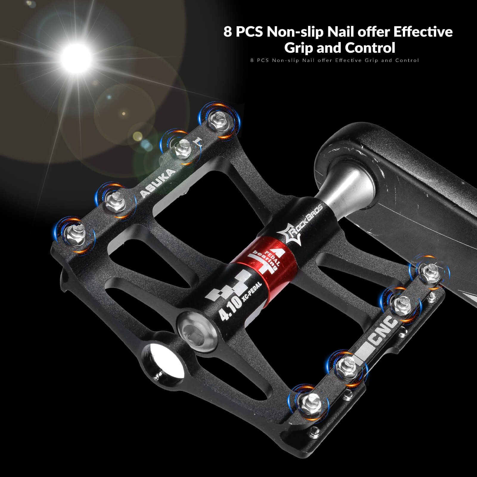 ROCKBROS Aluminum 4 Bearings MTB Bike Pedals