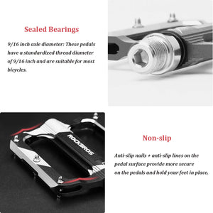 ROCKBROS Aluminum Sealed Bearing Bike Pedals