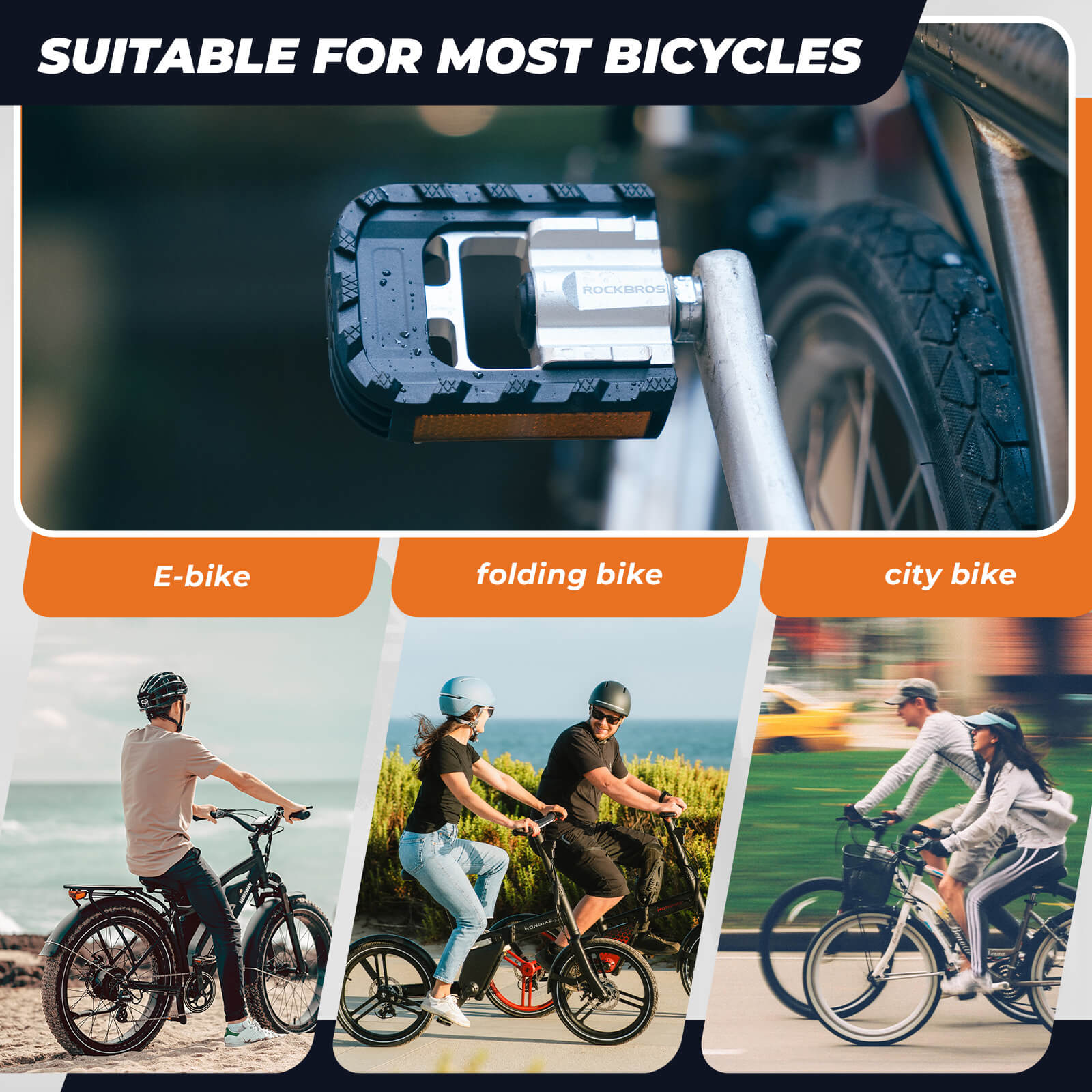 ROCKBROS Aluminum Folding Bike Pedals