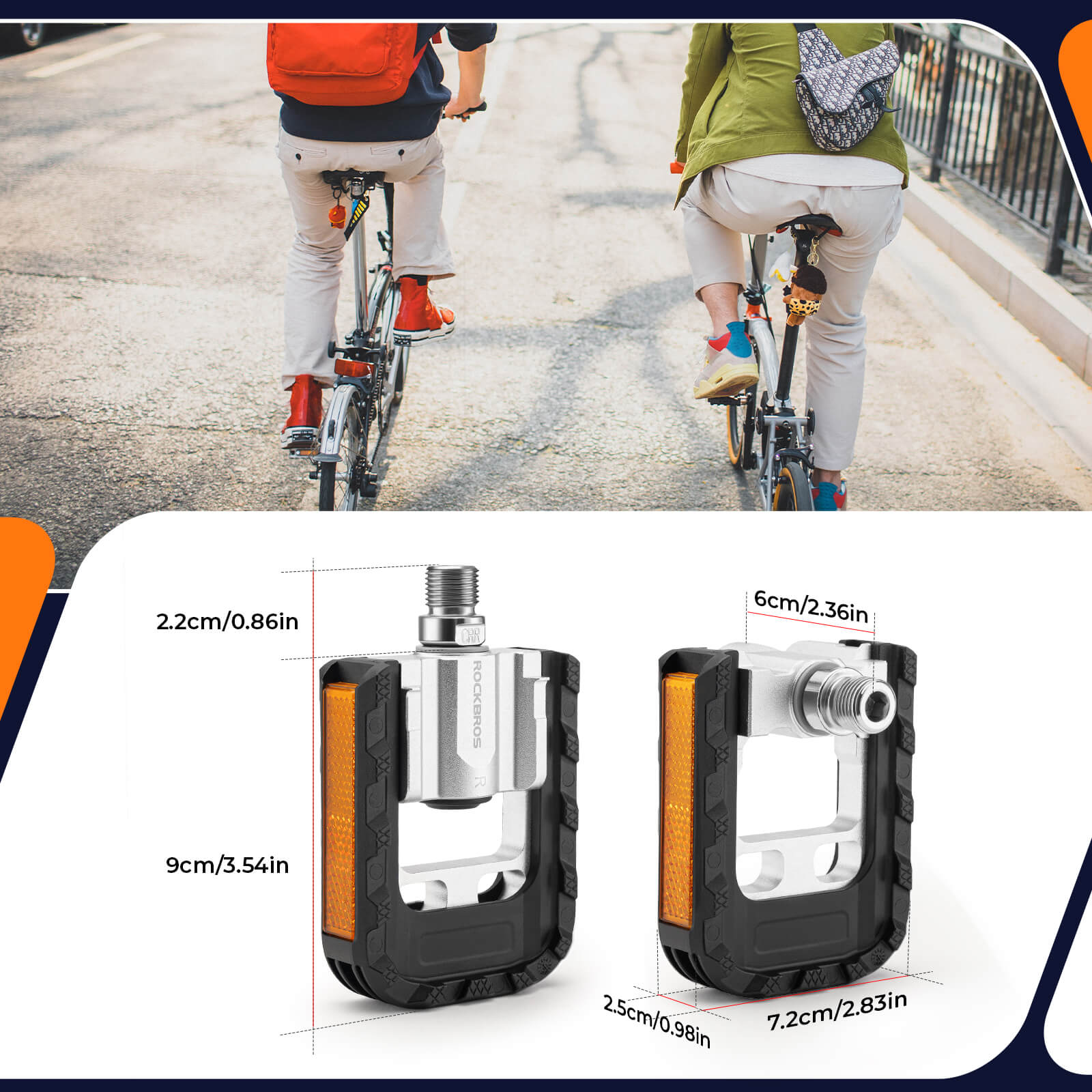 ROCKBROS Aluminum Folding Bike Pedals
