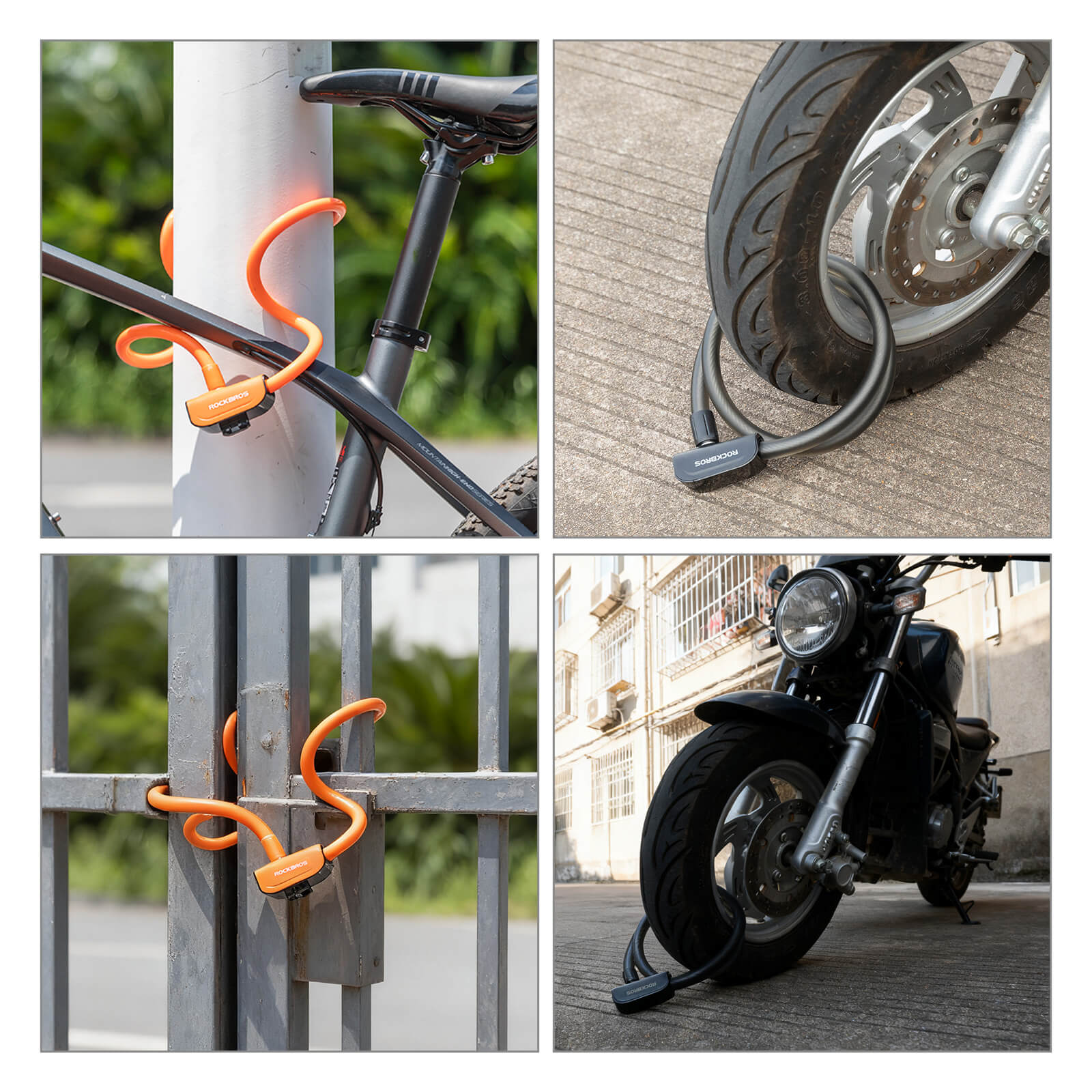 ROCKBROS Compact Cable Bike Lock & Key