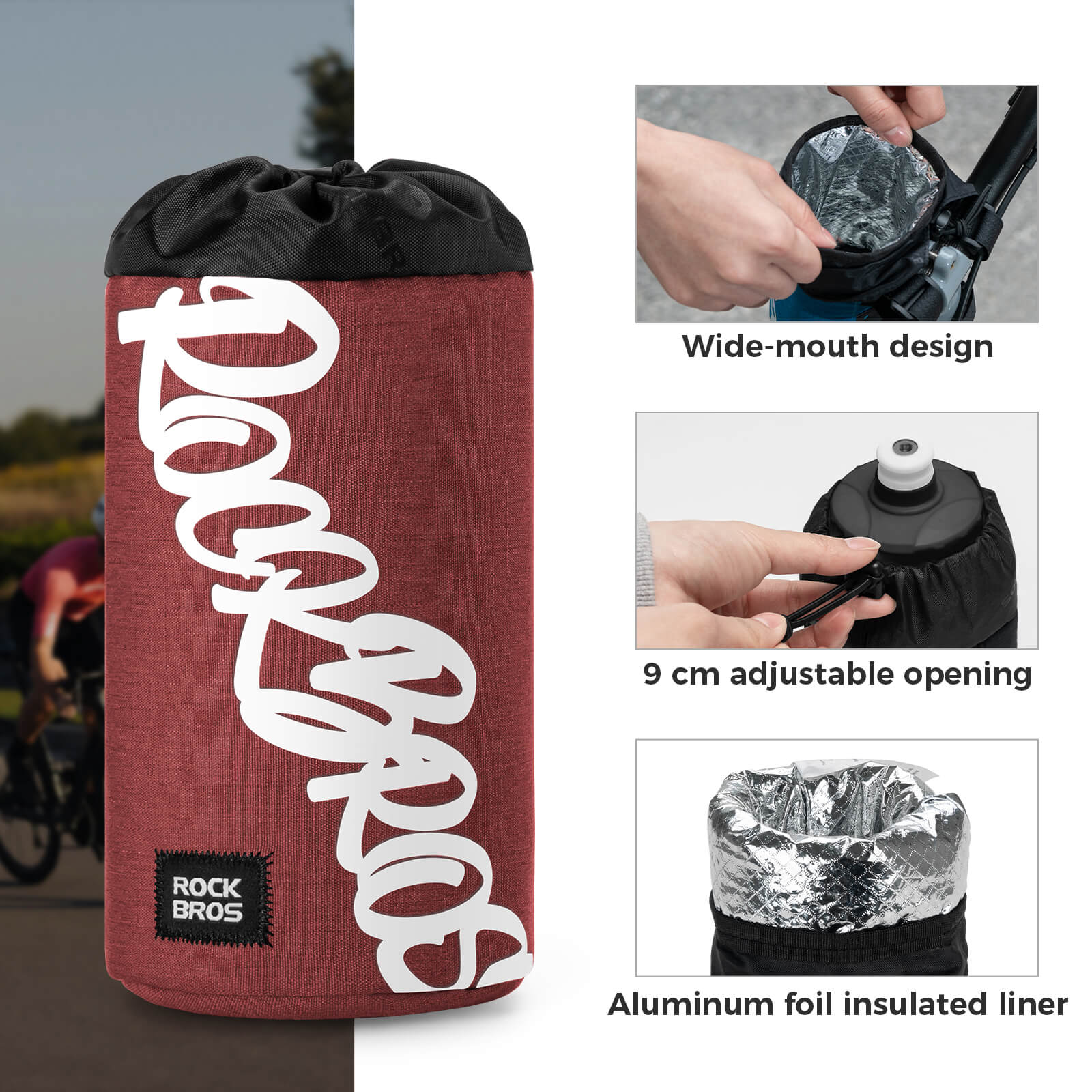 ROCKBROS 1L Handlebar Bottle Bag