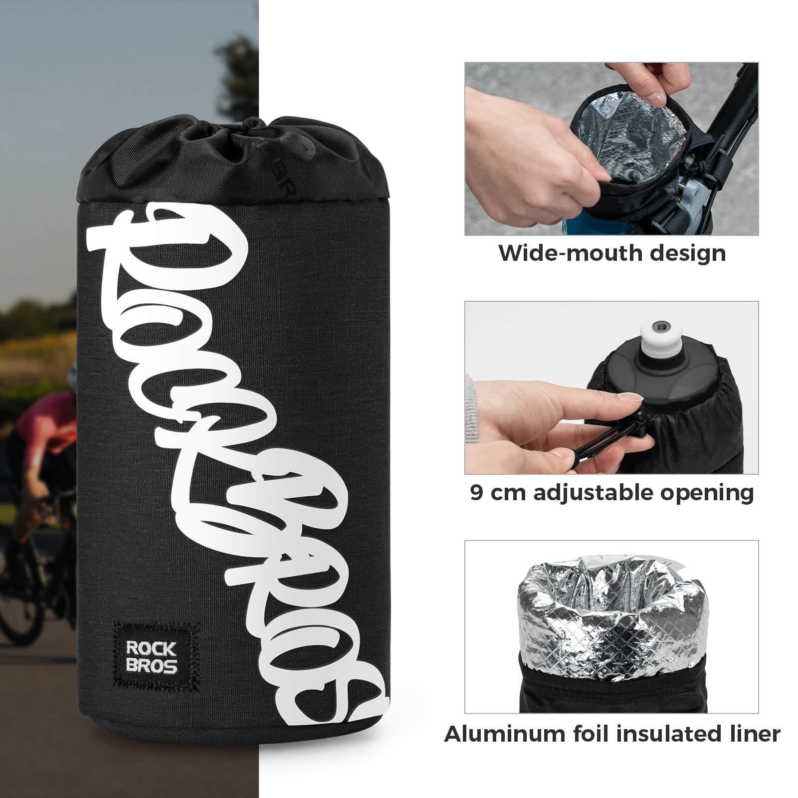 ROCKBROS 1L Handlebar Bottle Bag