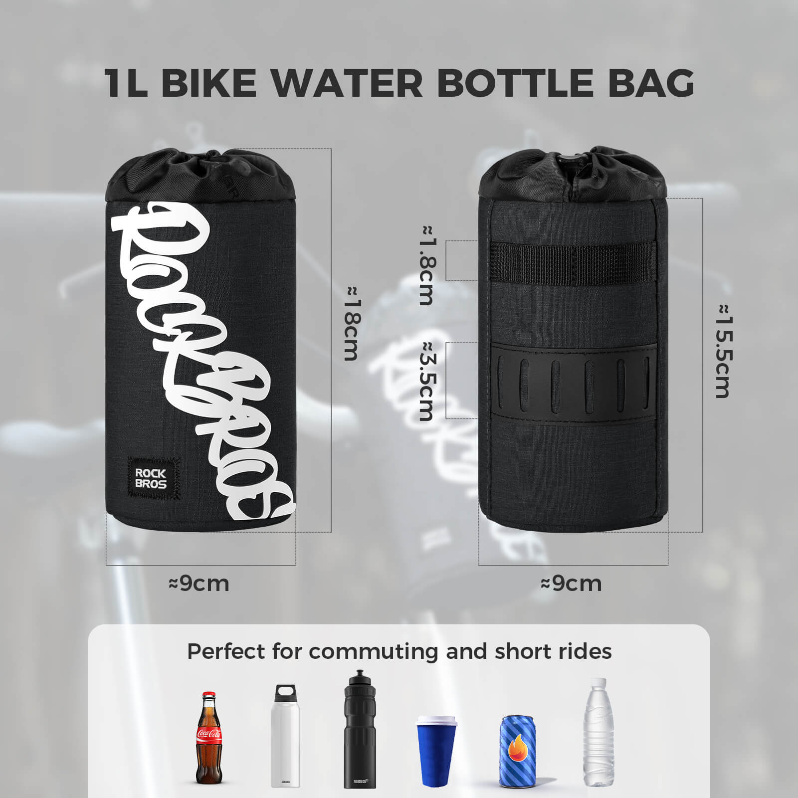 ROCKBROS 1L Handlebar Bottle Bag