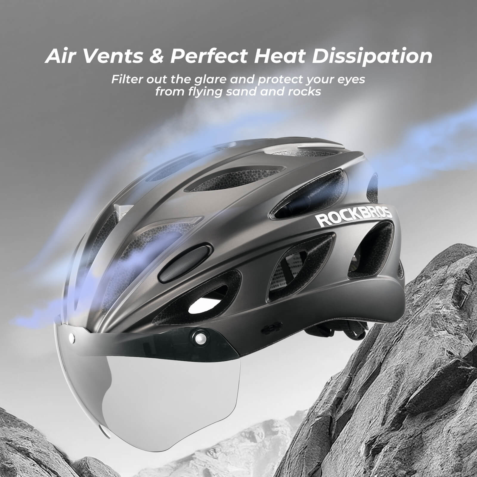 ROCKBROS Pottier Helmet with Visor & Goggles