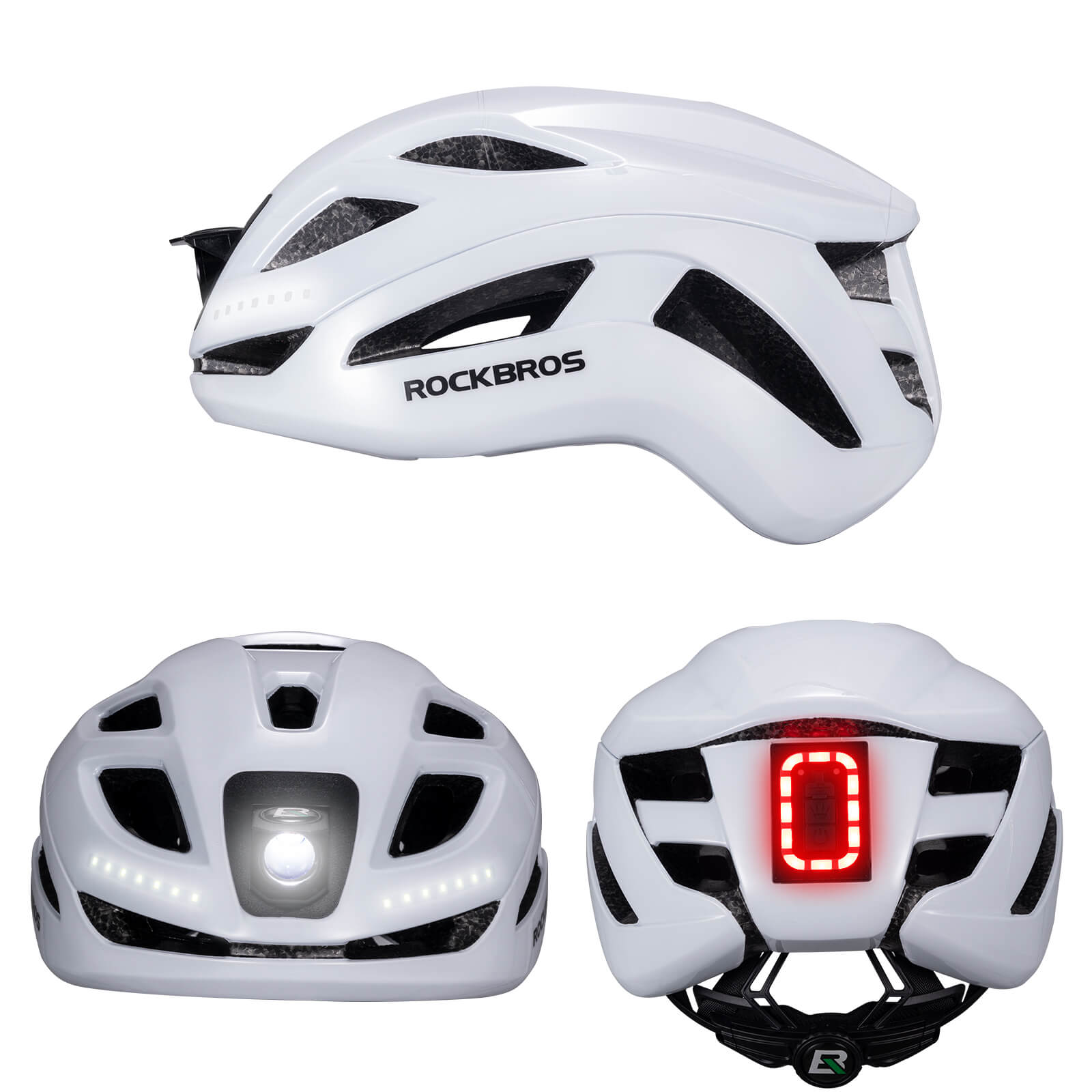 ROCKBROS Head & Tail Light Smart Bike Helmet