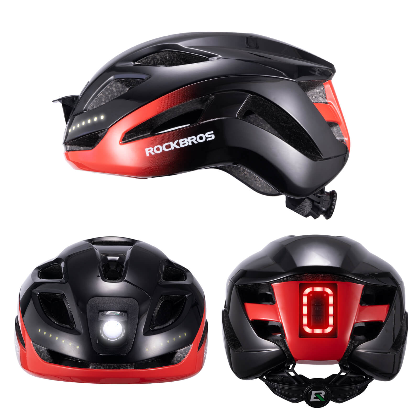 ROCKBROS Head & Tail Light Smart Bike Helmet