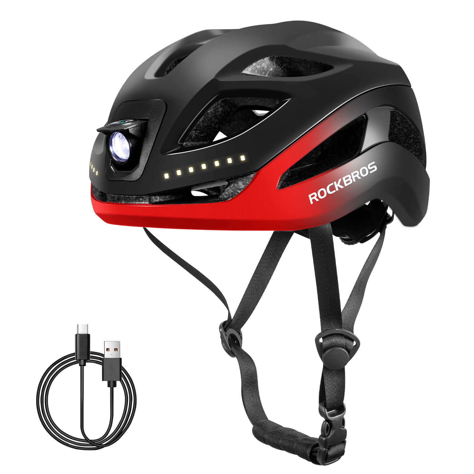 ROCKBROS Head & Tail Light Smart Bike Helmet