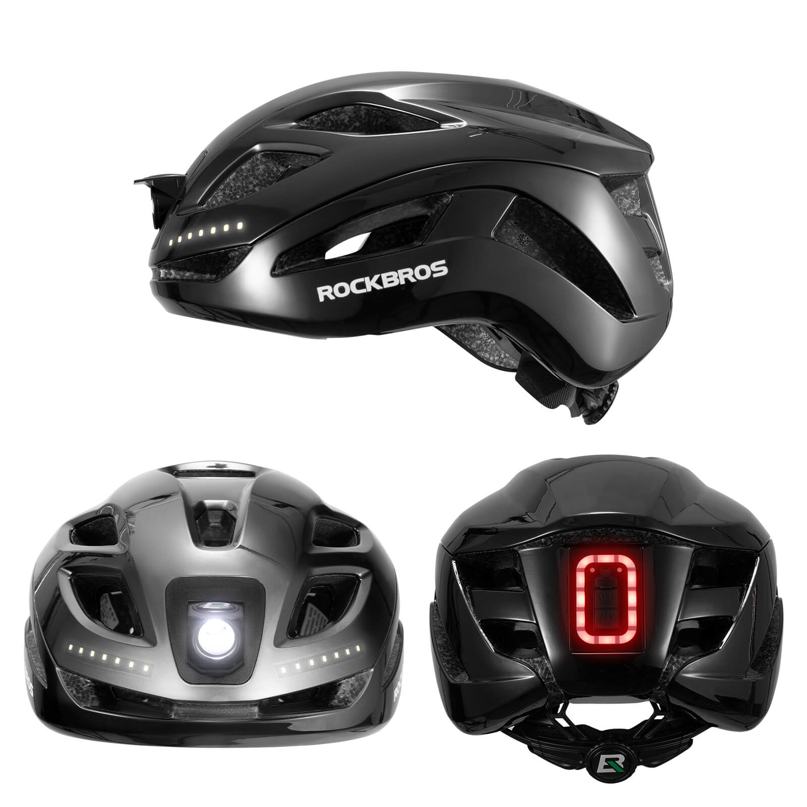 ROCKBROS Head & Tail Light Smart Bike Helmet