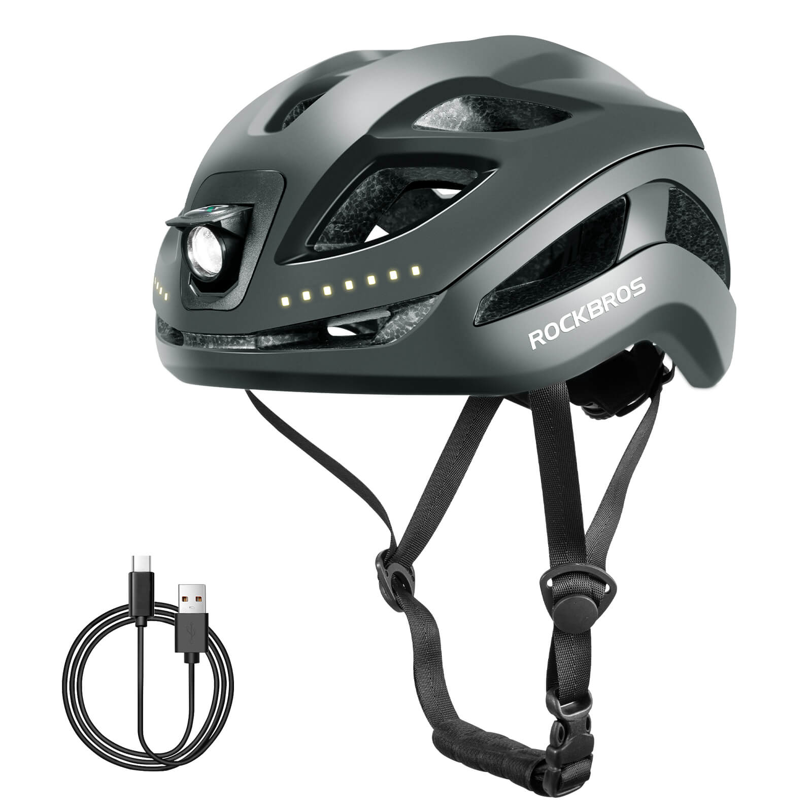 ROCKBROS Head & Tail Light Smart Bike Helmet
