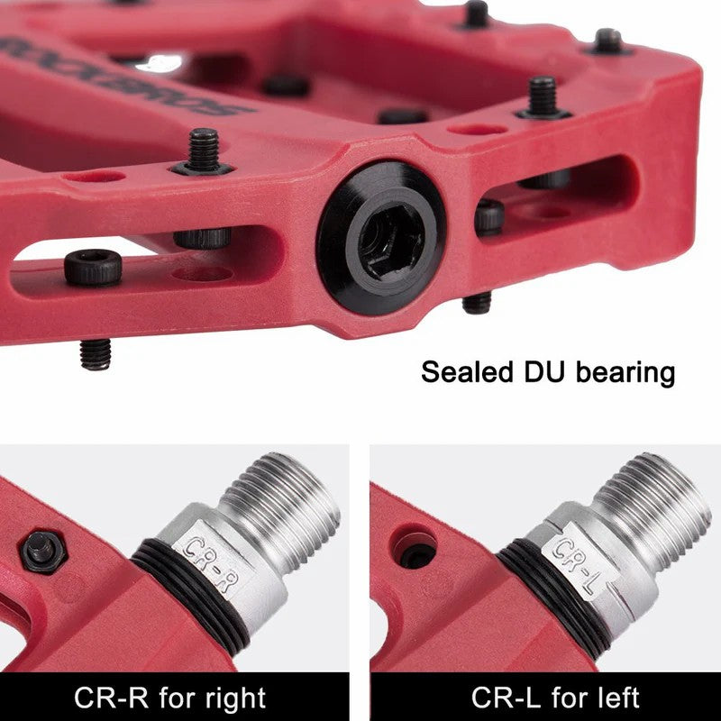 ROCKBROS Nylon High-Speed Bearing & Anti Slip Bike Pedals