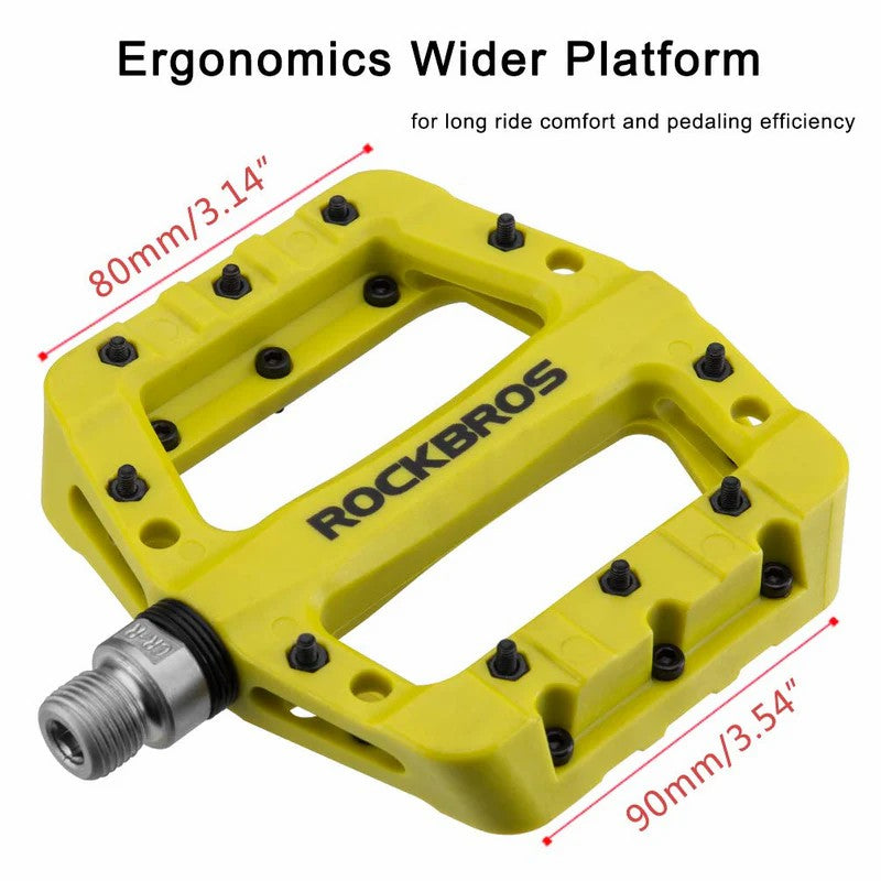 ROCKBROS Nylon High-Speed Bearing & Anti Slip Bike Pedals