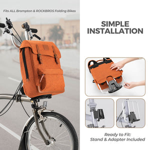 ROCKBROS 8.3L Folding Handlebar Bag & Backpack