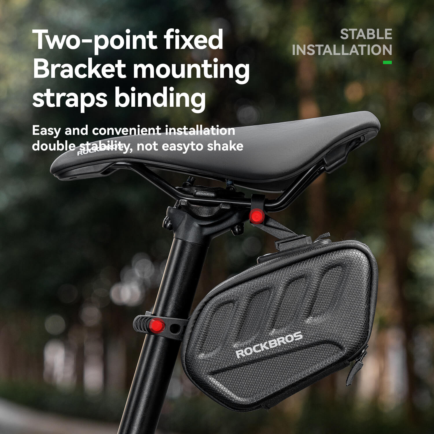 ROCKBROS C61 Hard Shell Saddle Bag with Tail Light