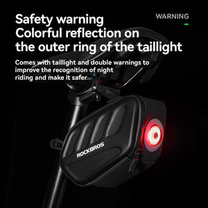 ROCKBROS C61 Hard Shell Saddle Bag with Tail Light