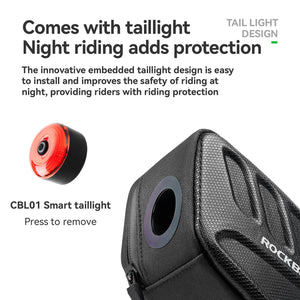 ROCKBROS C61 Hard Shell Saddle Bag with Tail Light