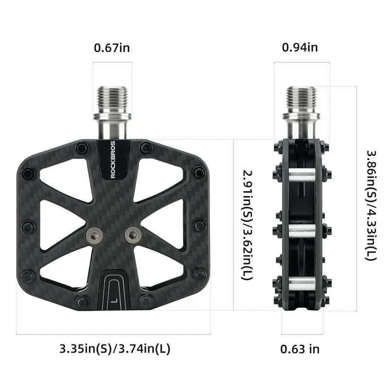 ROCKBROS Carbon Fiber Bike Pedals
