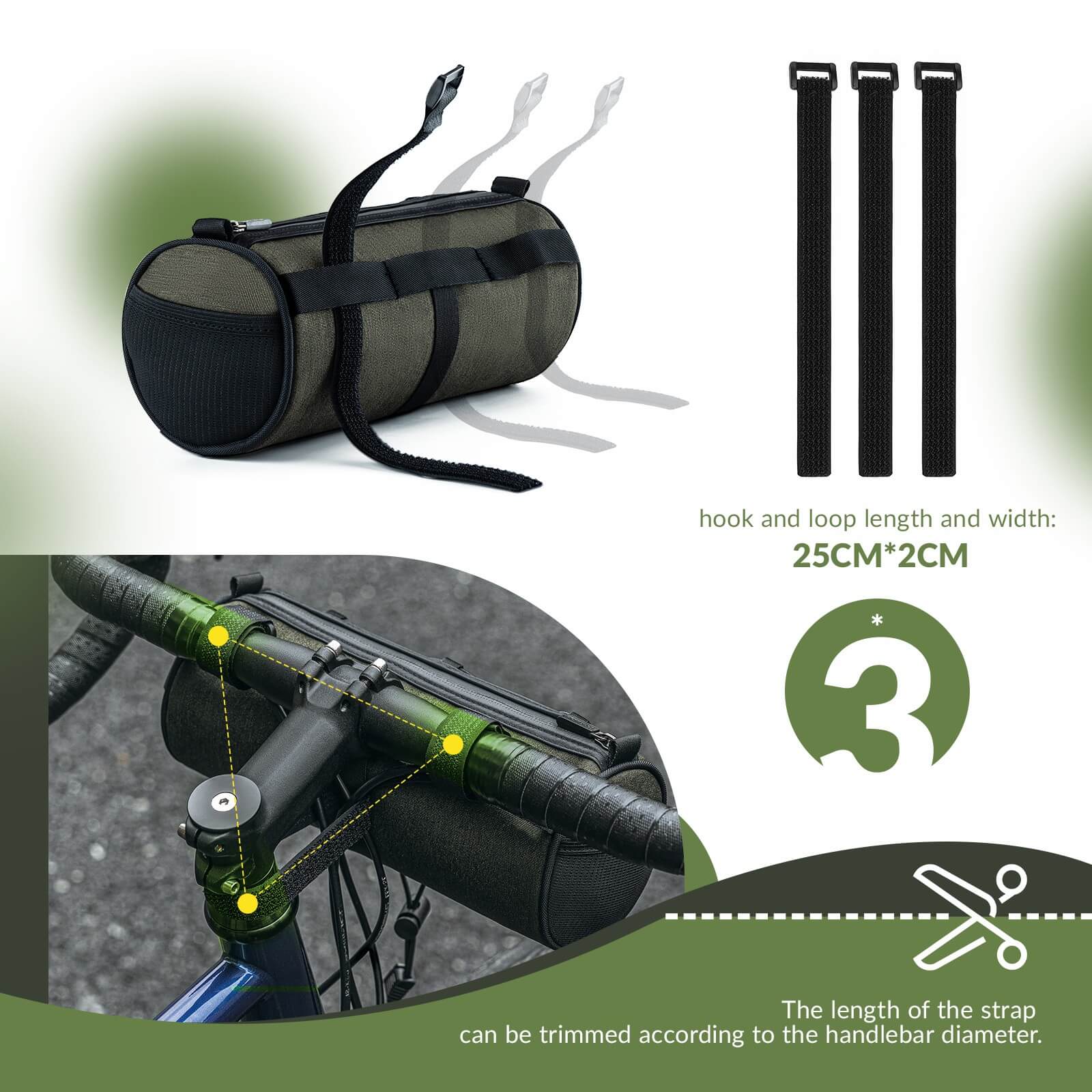 ROCKBROS 2L Handlebar Roll Bag