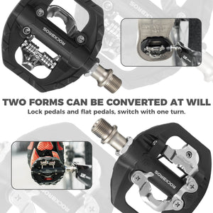 ROCKBROS Dual Clipless & Flat Platform MTB Pedals