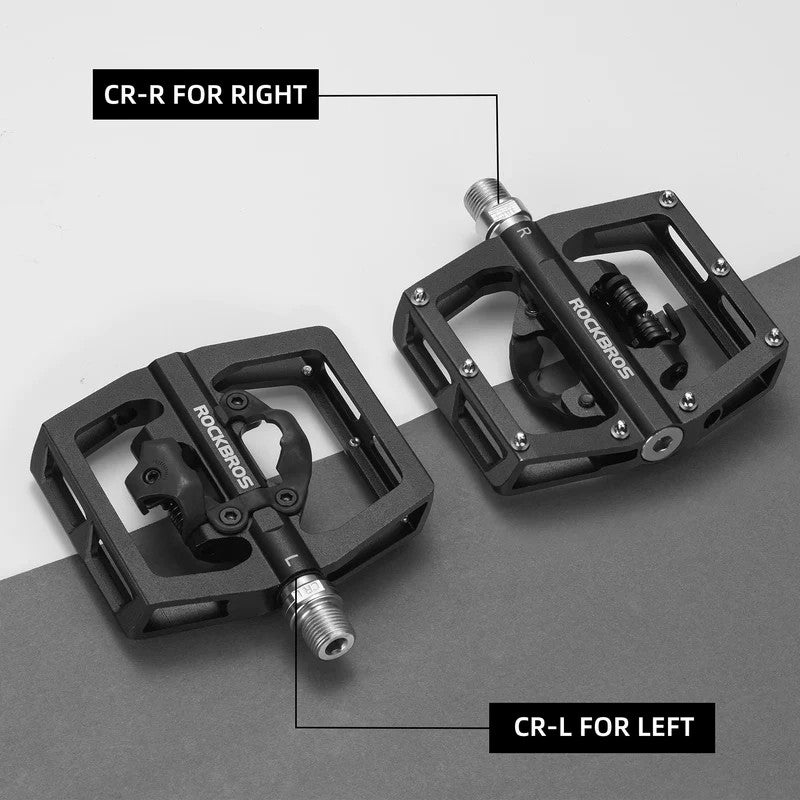 ROCKBROS Dual-Use Clipless & Flat Bike Pedals