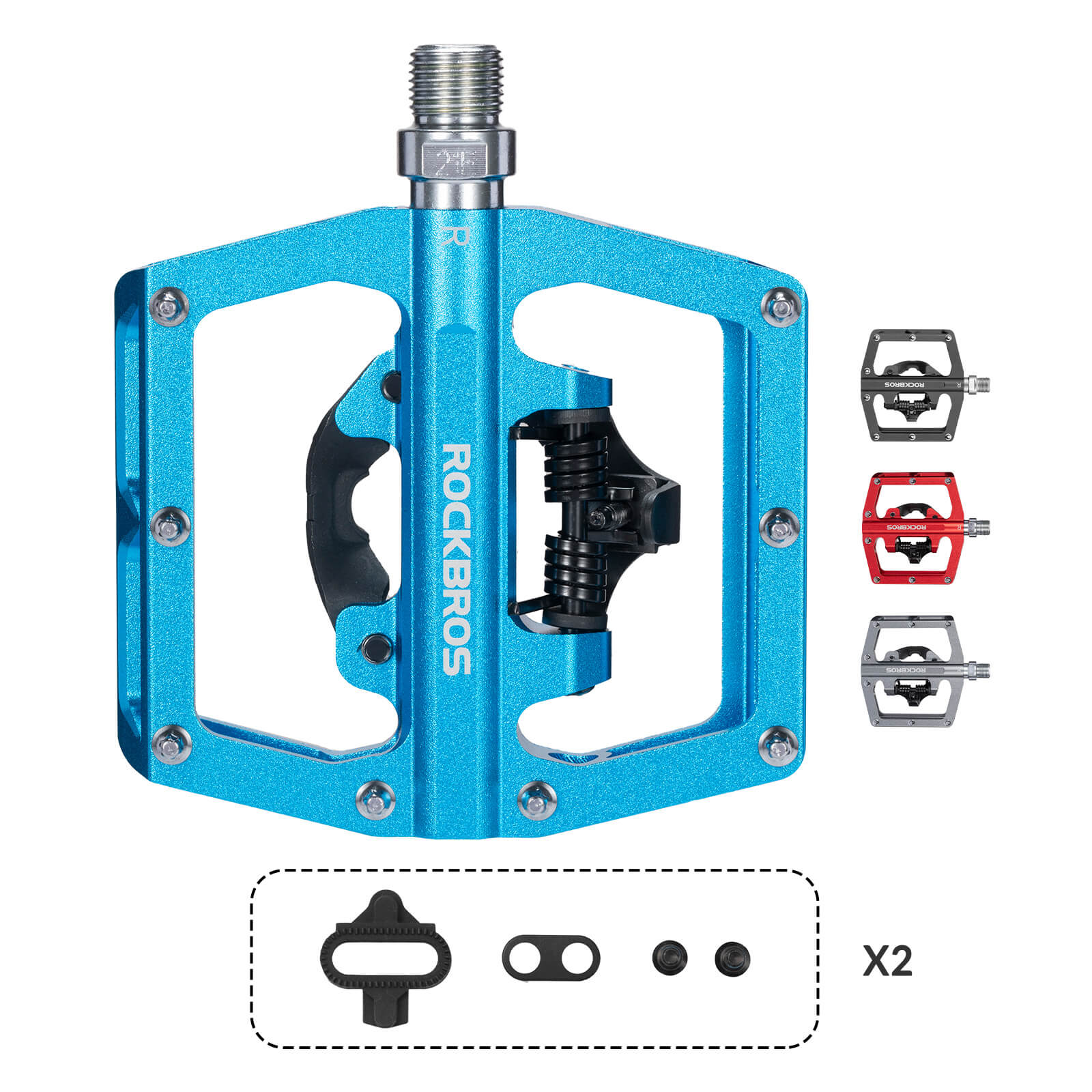 ROCKBROS Dual-Use Clipless & Flat Bike Pedals