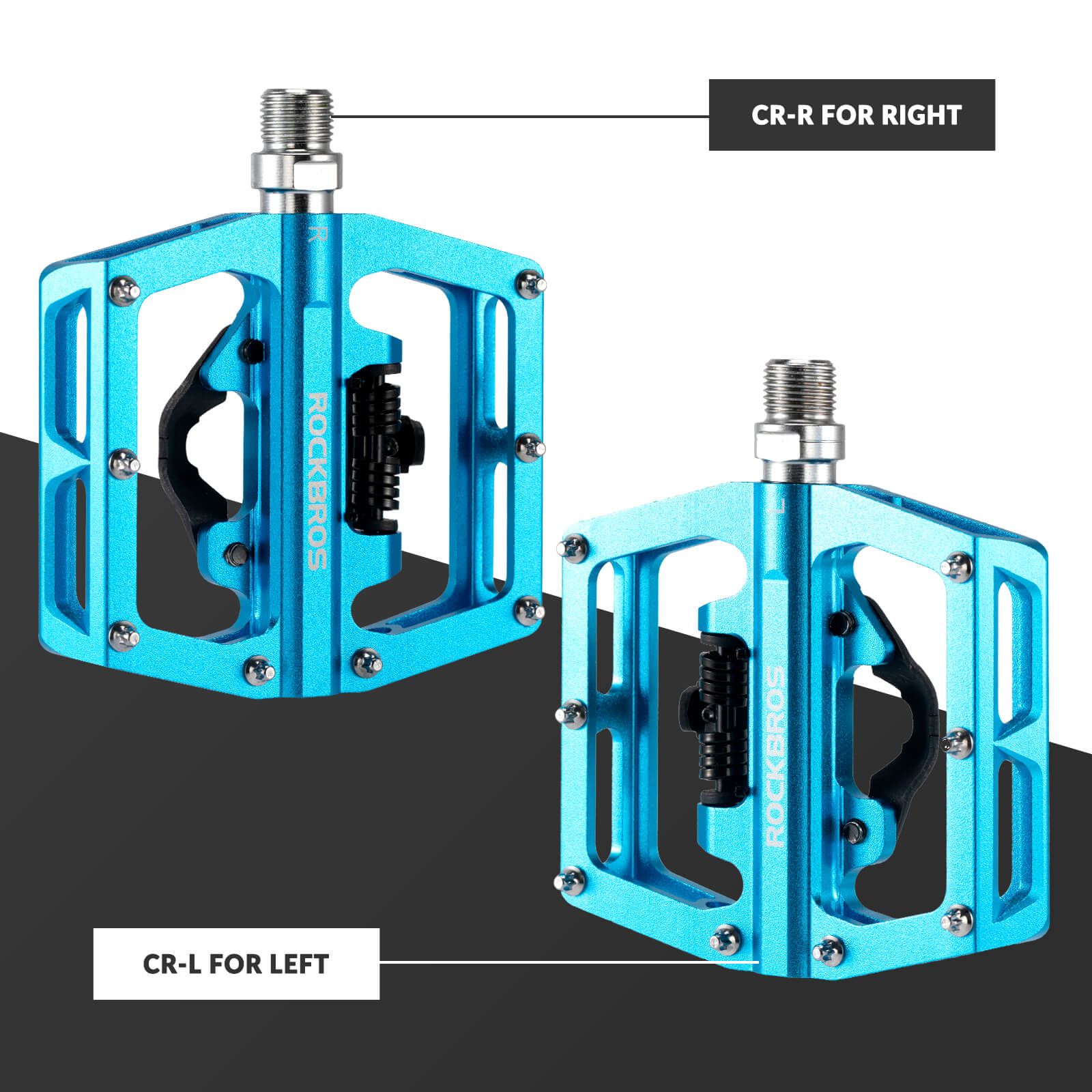 ROCKBROS Dual-Use Clipless & Flat Bike Pedals