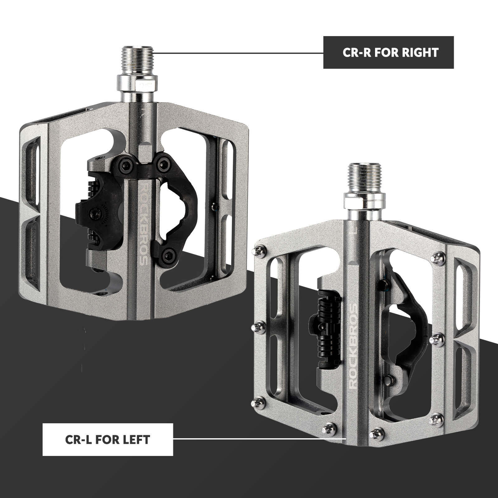ROCKBROS Dual-Use Clipless & Flat Bike Pedals