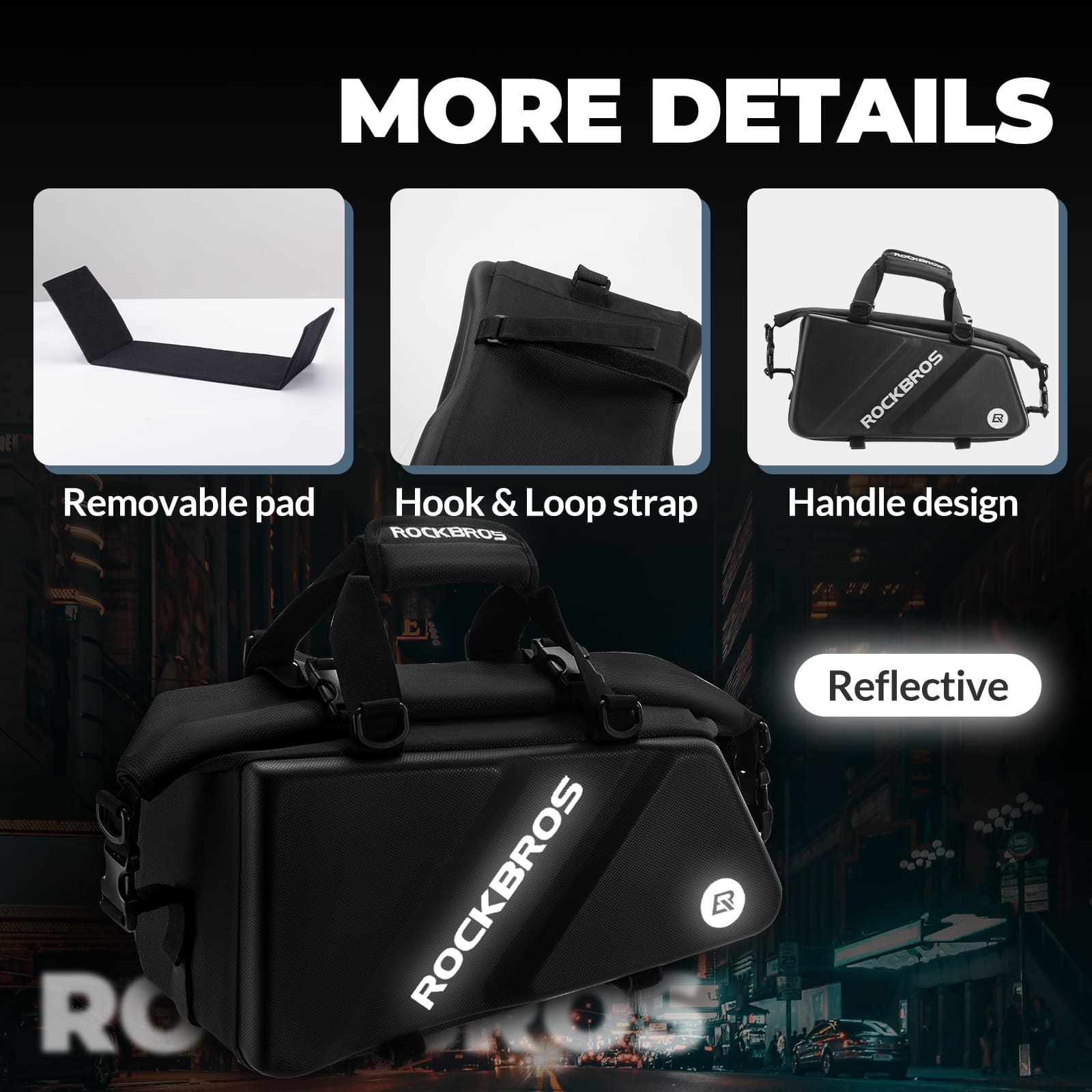 ROCKBROS 11.6L EVA Hard Shell Rear Rack Bag