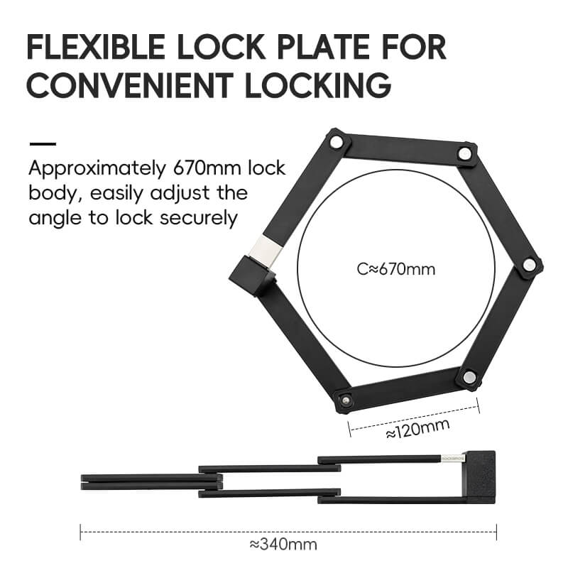 ROCKBROS Key Folding Bike Lock