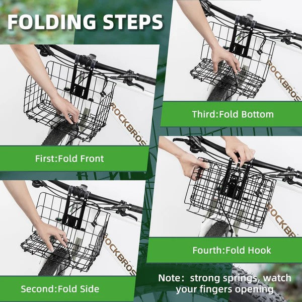 ROCKBROS Folding Steel Mesh Basket