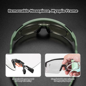 ROCKBROS UV400 Half Frame Photochromic Cycling Sunglasses