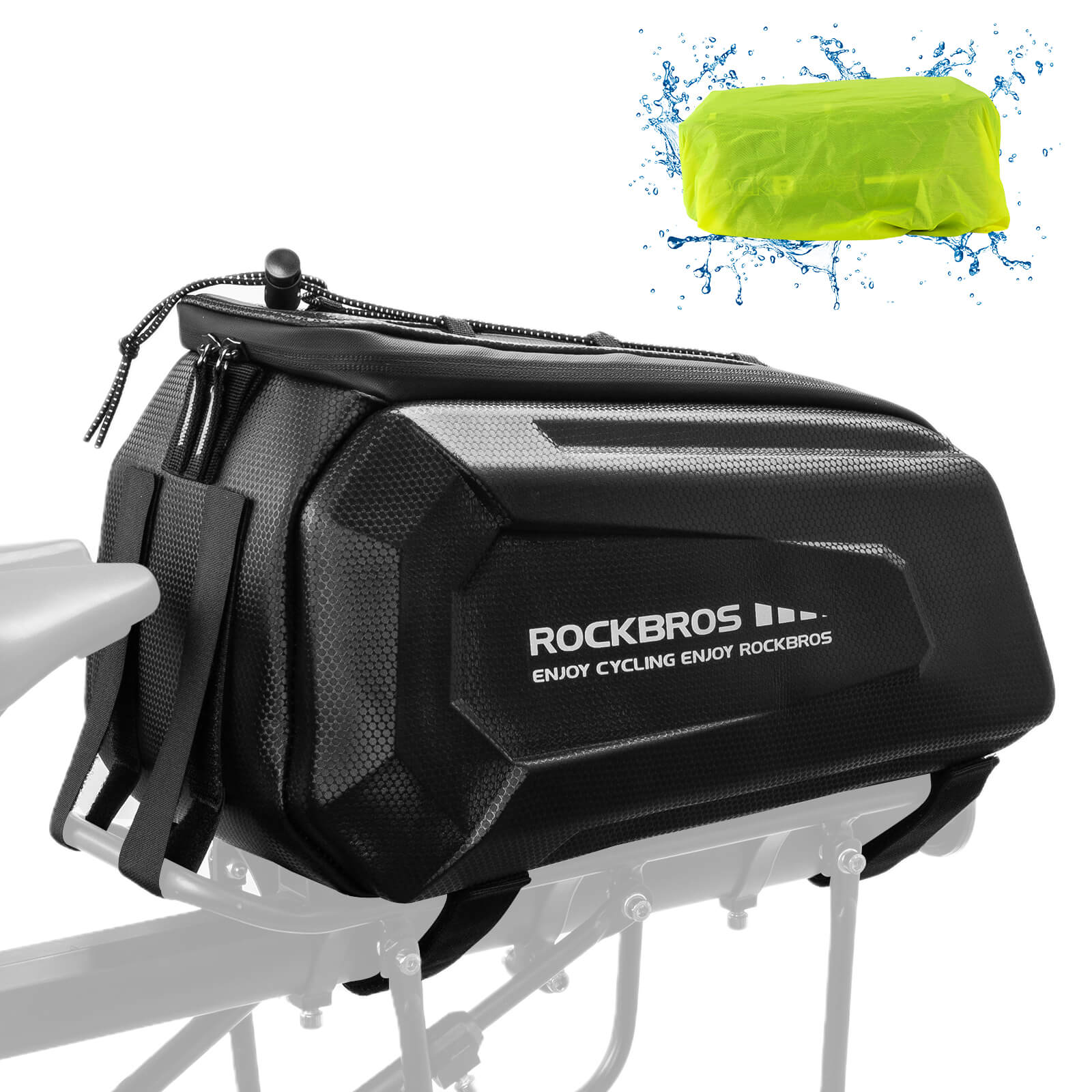 ROCKBROS 9L Hard Shell Rear Rack Trunk Bag