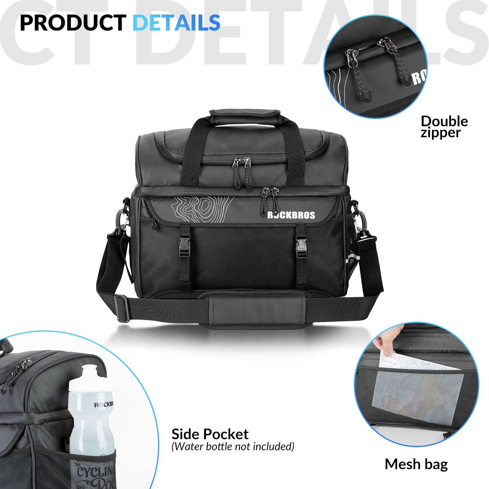 ROCKBROS 11L Insulated Rear Rack Pannier Cooler