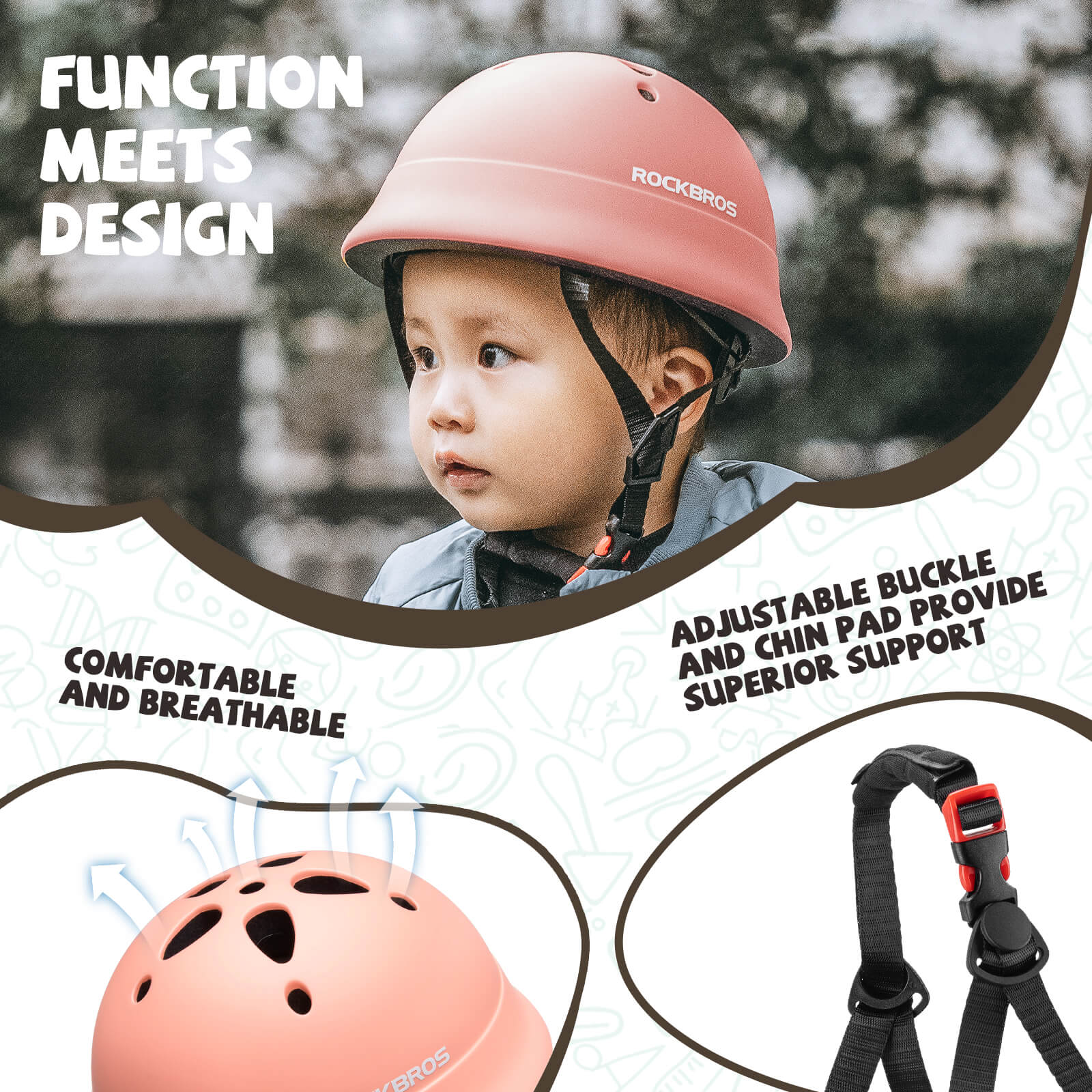 ROCKBROS Kids Lightweight Helmet