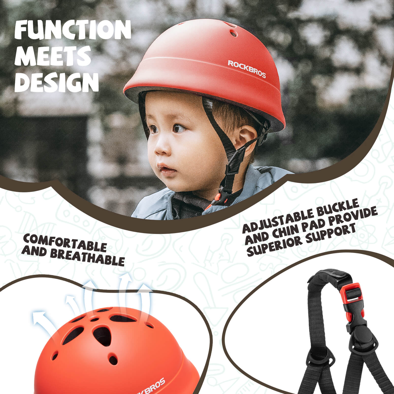 ROCKBROS Kids Lightweight Helmet