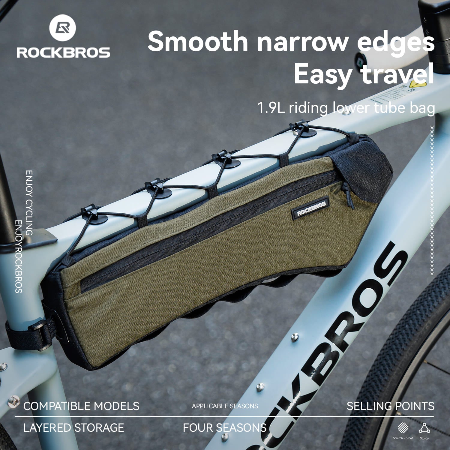 ROCKBROS 1.9L Triangle Frame Bag