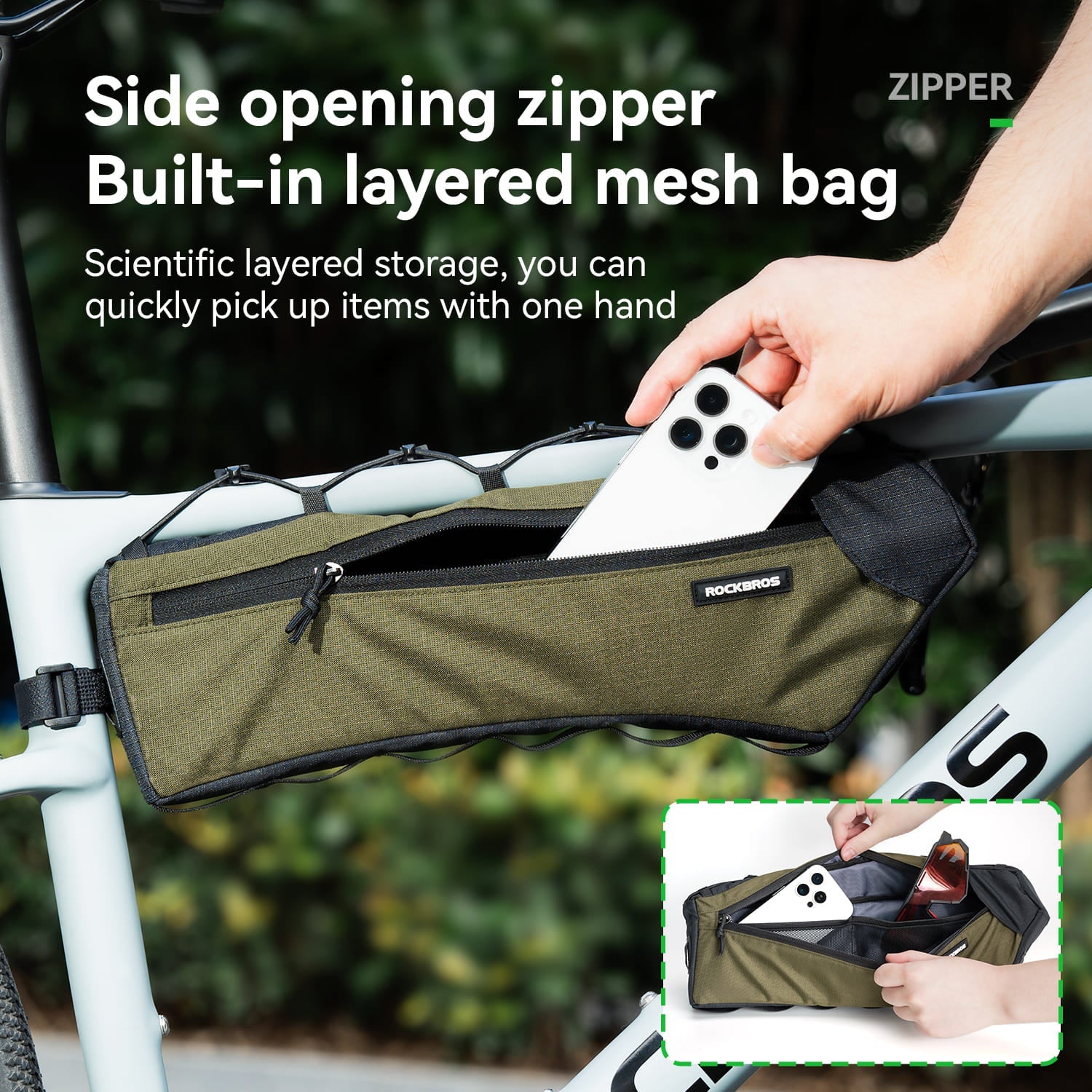 ROCKBROS 1.9L Triangle Frame Bag