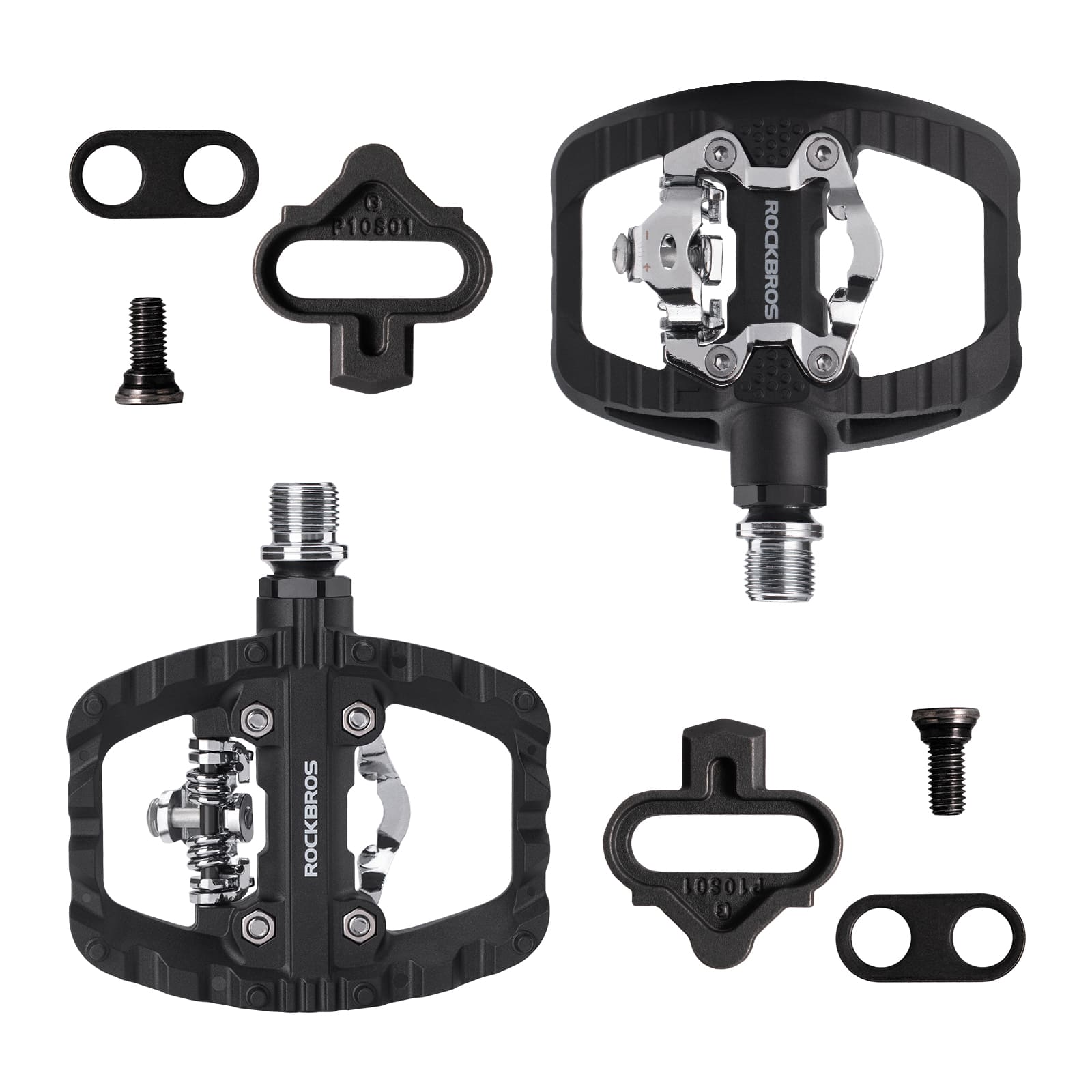 ROCKBROS Flat Half-Clip Bike Pedals