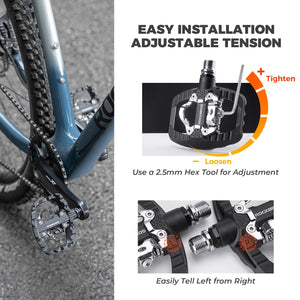 ROCKBROS Flat Half-Clip Bike Pedals