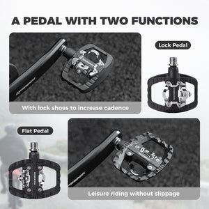 ROCKBROS Flat Half-Clip Bike Pedals