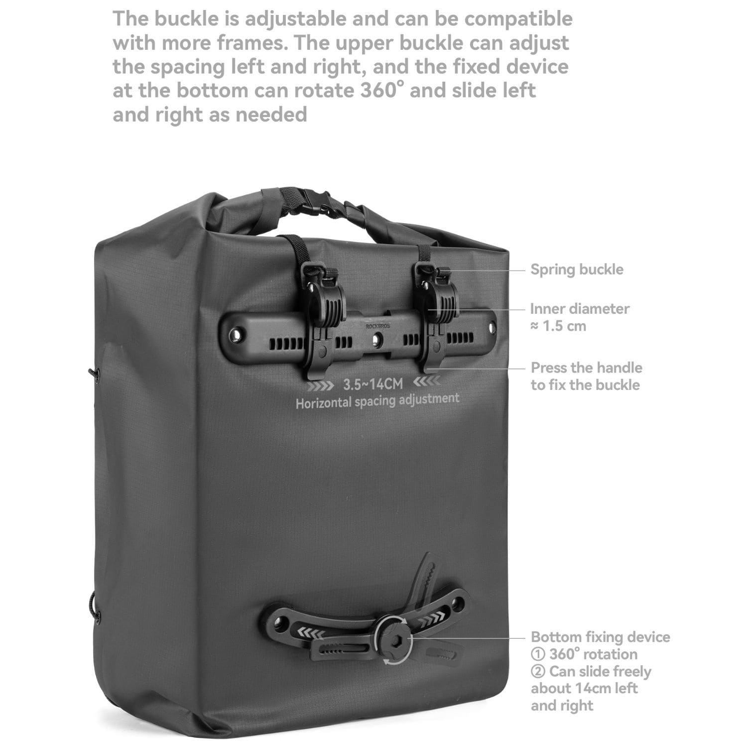 ROCKBROS 23L Lightweight & Waterproof Rear Rack Bag