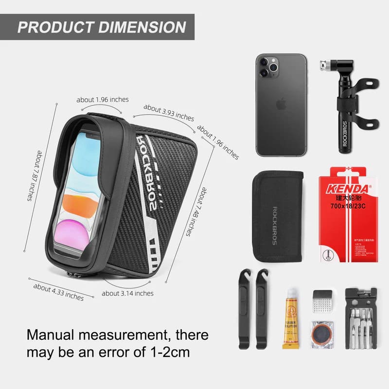 ROCKBROS Phone Holder & Top Tube Bag