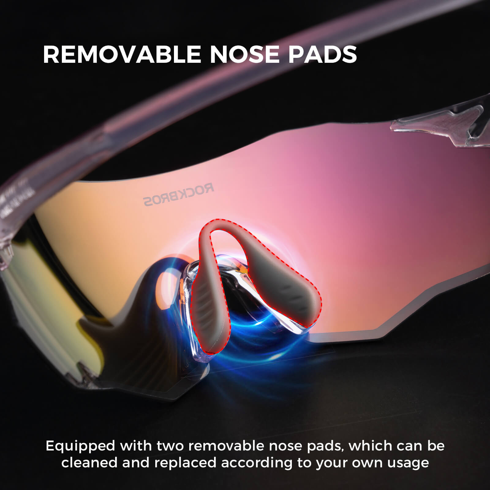 ROCKBROS UV400 Rimless Polarized Cycling Glasses