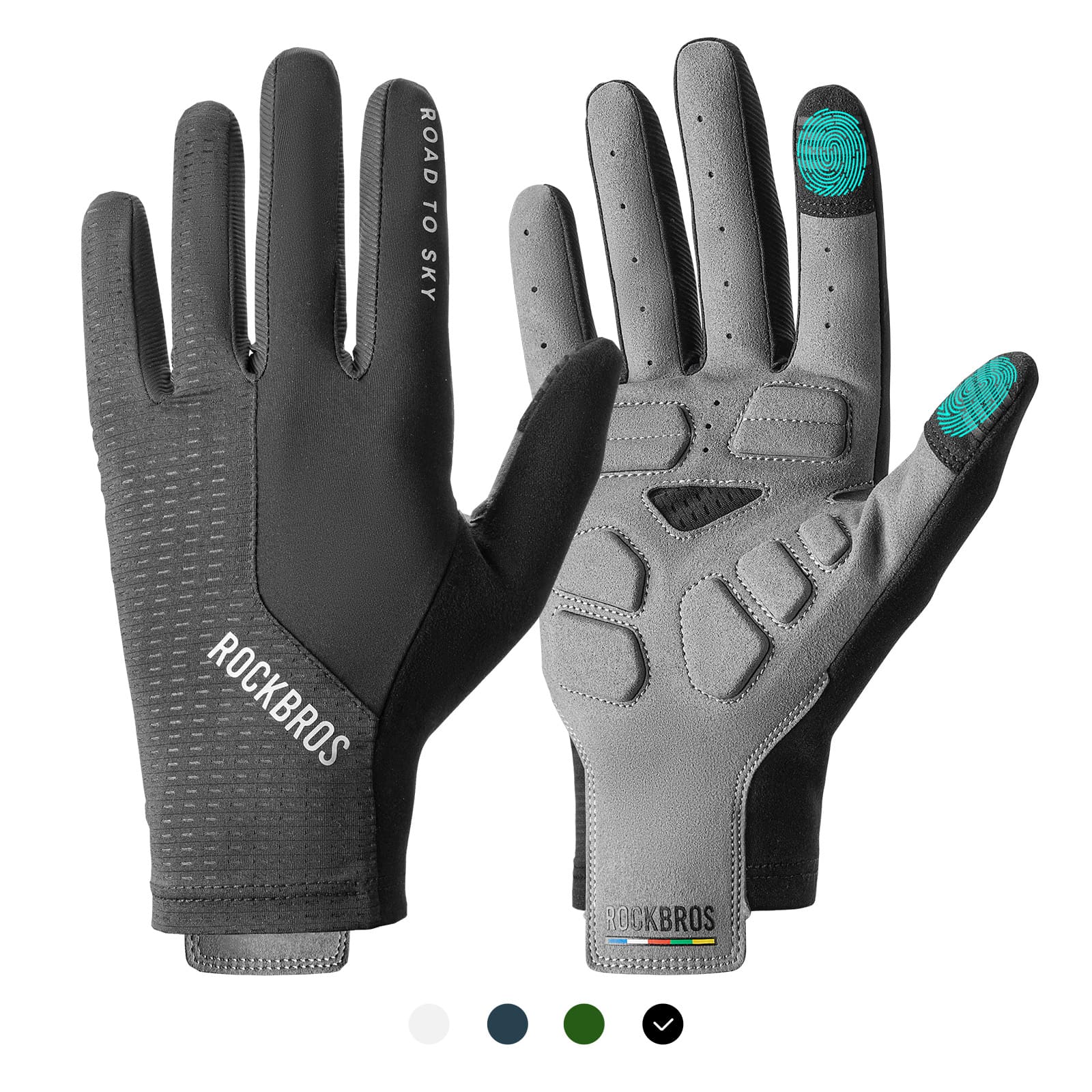 ROAD TO SKY Anti-Slip Full Finger Cycling Gloves